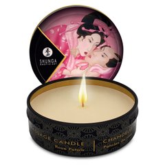 Масажна свічка Shunga Mini Massage Candle - Rose Petals (30 мл) з афродизіаками фото і опис
