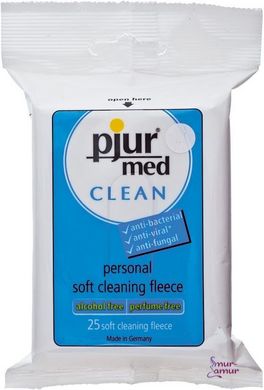 Вологі серветки pjur MED Clean 25 штук фото і опис