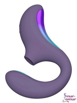 Кліторально-вагінальний звуковий стимулятор LELO Enigma Double Sonic Cyber Purple фото і опис