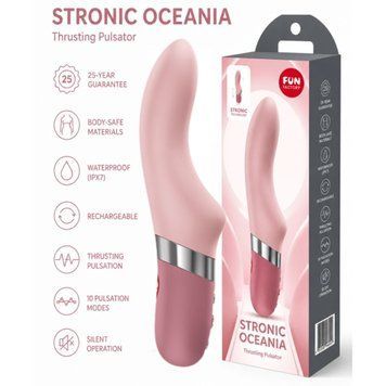 Пульсатор Fun Factory Stronic Oceania Soft Pink, 8 режимов работы, перезаряжаемый