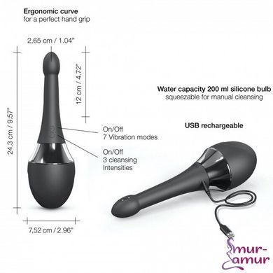 Автоматический анальный душ-вибратор Dorcel Douche Mate Pro