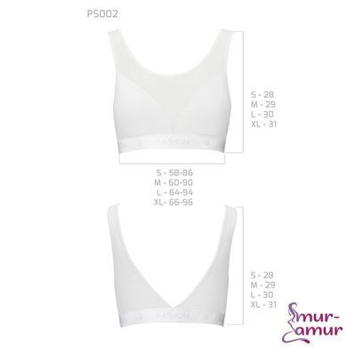 Топ з прозорою вставкою Passion PS002 TOP L, white фото і опис