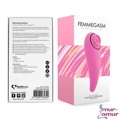 Пульсатор для клітора плюс вібратор FeelzToys - FemmeGasm Tapping & Tickling Vibrator Pink