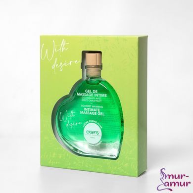 Масажний гель EXSENS With Desire Apple Pear 50 мл, розігрівальний, без цукру, їстівний