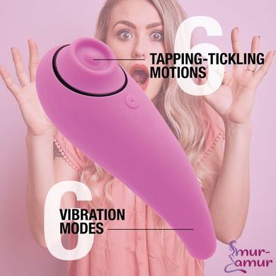 Пульсатор для клітора плюс вібратор FeelzToys - FemmeGasm Tapping & Tickling Vibrator Pink
