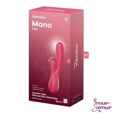 Смарт вибратор-кролик Satisfyer Mono Flex Red, 2 мотора, управление через интернет фото и описание
