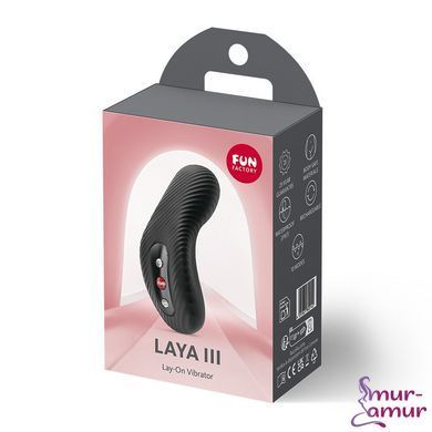 Накладний вібратор Fun Factory LAYA III Black, ефект постукування пальцем