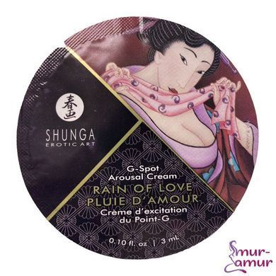 Пробник крема для стимуляции точки G Shunga RAIN OF LOVE (3 мл) фото і опис