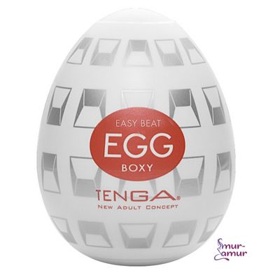 Мастурбатор-яйцо Tenga Egg Boxy с геометрическим рельефом фото и описание