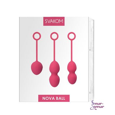 Набор вагинальных шариков со смещенным центром тяжести Svakom Nova Plum Red фото и описание