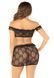 Кружевной комплект лиф и юбка Leg Avenue Bow Net Ruffle Trimmed One Size, Black фото