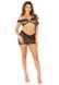 Кружевной комплект лиф и юбка Leg Avenue Bow Net Ruffle Trimmed One Size, Black фото