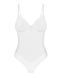 Боді Obsessive Alissium Teddy White, XS/S, ліф з м&rsquo;якою чашкою, високі вирізи для ніг фото