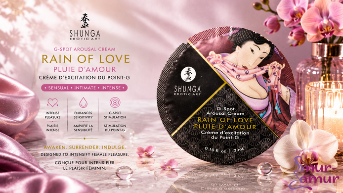 Пробник крема для стимуляции точки G Shunga RAIN OF LOVE (3 мл) фото і опис