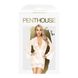 Комплект пеньюар с декором в виде роз и стрингами Penthouse - Sweet Retreat White XL фото