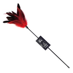 Щекоталка красная Art of Sex - Feather Paddle, перо молодого петуха фото и описание