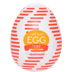 Мастурбатор-яйце Tenga Egg Tube, рельєф з поздовжніми лініями фото і опис