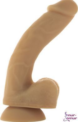 Гнучкий фалоімітатор на присосці ADDICTION &mdash; ANDREW 8&Prime; Silicone Dong &mdash; Caramel, віброкуля в подаруно