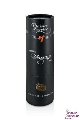 Массажное масло Plaisirs Secrets Chocolate (59 мл) с афродизиаками, съедобное, подарочная упаковка фото и описание