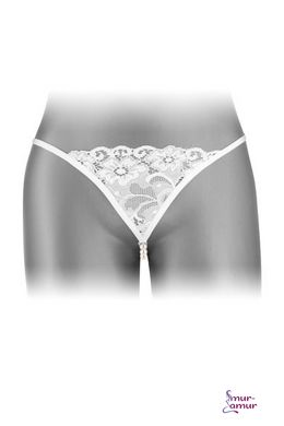 Трусики-стринги с жемчужной ниткой Fashion Secret VENUSINA White фото и описание