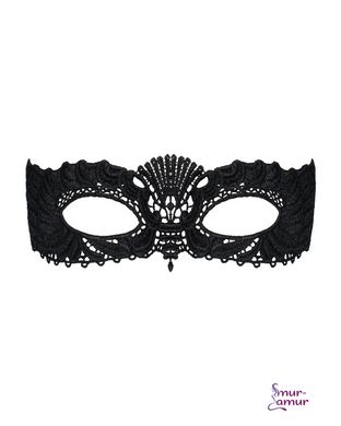 Кружевная маска Obsessive A700 mask, единый размер, черная фото и описание