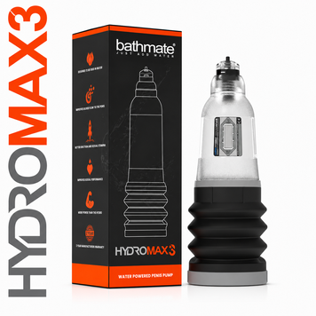 Гідропомпа Bathmate Hydromax 3 Clear, для члена довжиною до 7,5 см, діаметр до 4,5 см