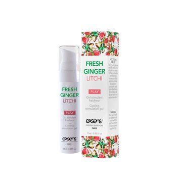 Стимулирующий гель EXSENS Kissable Fresh Ginger Litchi 15мл, можно для поцелуев, охлаждающий фото и описание