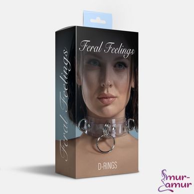 Нашийник для фіксації Feral Feelings - D-Rings Trasparent фото і опис