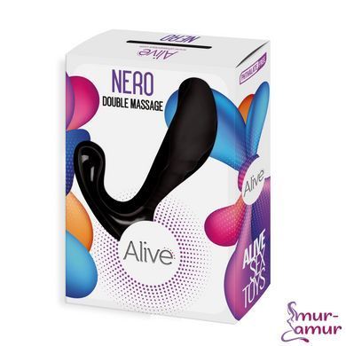 Самый недорогой массажер простаты Alive Nero для новичков, силикон и пластик, отлично для старта фото и описание
