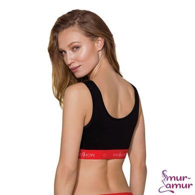 Спортивний топ на широких бретелях Passion PS003 TOP M, black фото і опис