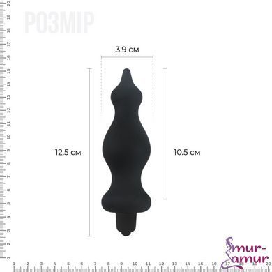 Анальная пробка с вибрацией Adrien Lastic Bullet Amuse Black, макс. диаметр 3,9см фото и описание