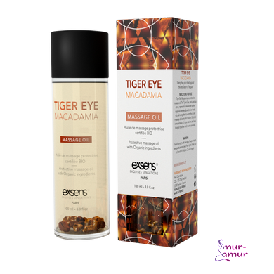 Масажна олія EXSENS Tiger Eye Macadamia (захист з тигровим оком) 100мл, натуральна фото і опис