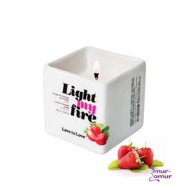 Массажная свеча Love To Love LIGHT MY FIRE Strawberry (80 мл) фото и описание