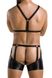 Комплект эротического мужского белья Passion 047 Set John L/XL Black, трусы, портупея фото