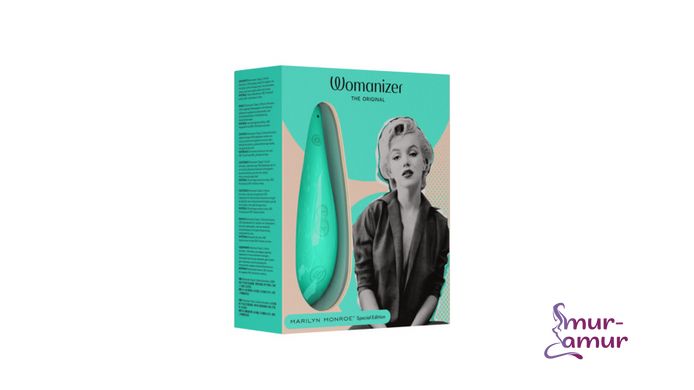 Вакуумний стимулятор клітора Womanizer Marilyn Monroe Mint фото і опис