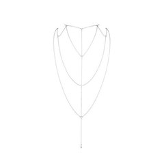 Цепочка для спины Bijoux Indiscrets Magnifique Back and Cleavage Chain - Silver, украшение для тела фото и описание