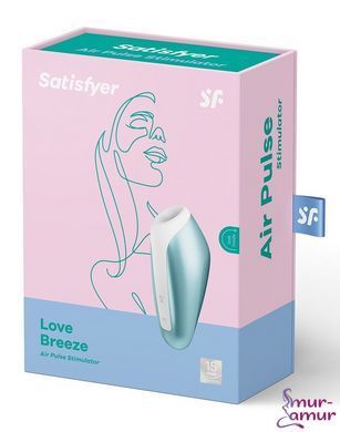 Миниатюрный вакуумный стимулятор Satisfyer Love Breeze Ice Blue фото и описание
