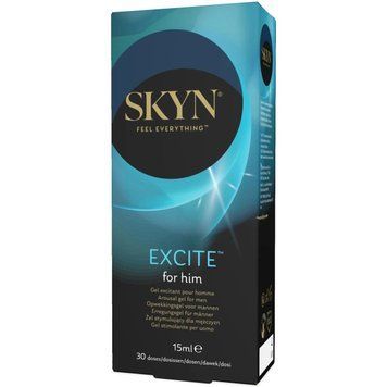 Стимулювальний гель для пеніса SKYN Excite for him 15 мл, поколювання, тепло-холод, містить L-аргінін фото і опис