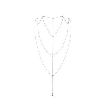 Цепочка для спины Bijoux Indiscrets Magnifique Back and Cleavage Chain - Silver, украшение для тела фото и описание