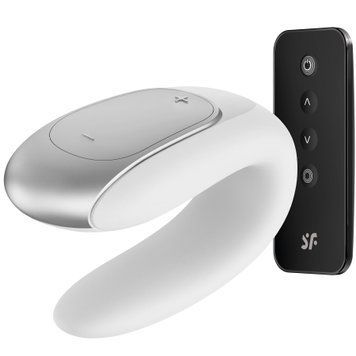 Смарт-вибратор для пар Satisfyer Double Fun (White) с пультом ДУ фото и описание