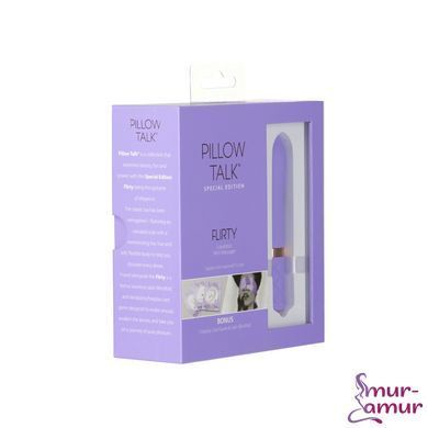 Розкішний вібратор Pillow Talk Flirty Purple Special Edition, Сваровскі, пов&rsquo;язка на очі+гра