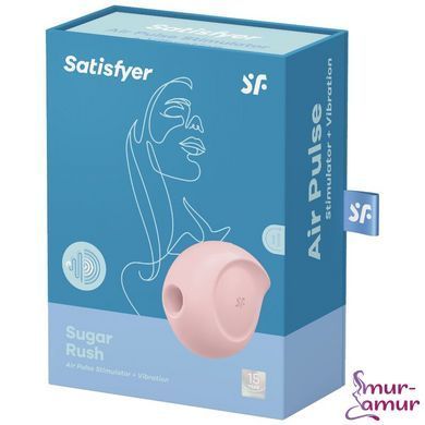 Вакуумный клиторальный стимулятор с вибрацией Satisfyer Sugar Rush Rose фото и описание