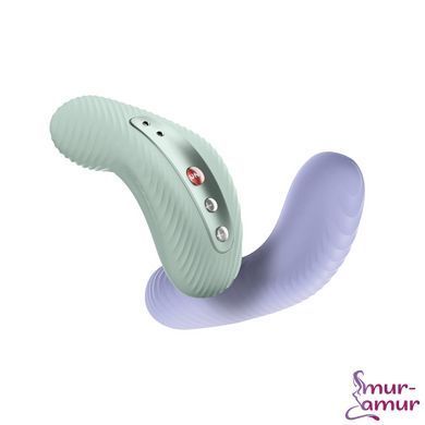 Накладной вибратор Fun Factory LAYA III sage green, эффект постукивания пальцем