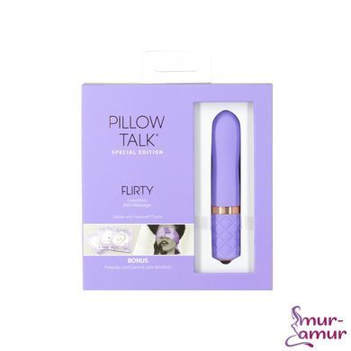 Розкішний вібратор Pillow Talk Flirty Purple Special Edition, Сваровскі, пов&rsquo;язка на очі+гра