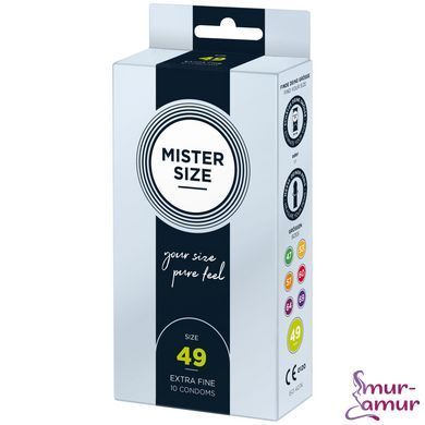 Презервативы Mister Size - pure feel - 49 (10 condoms), толщина 0,05 мм