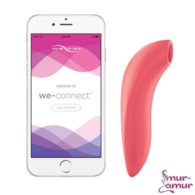 Вакуумний смарт-стимулятор для пар We-Vibe Melt Coral, зручно поєднувати з проникним сексом фото і опис