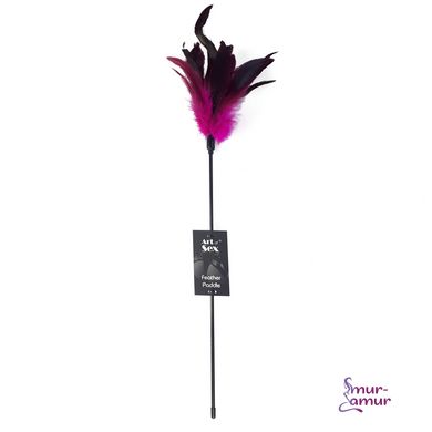 Щекоталка темно-розовый Art of Sex - Feather Paddle, перо молодого петуха фото и описание