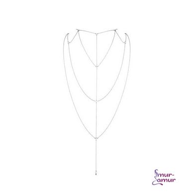 Цепочка для спины Bijoux Indiscrets Magnifique Back and Cleavage Chain - Silver, украшение для тела фото и описание
