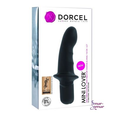 Вибратор Dorcel Mini Lover Black с ограничителем, для точки G и массажа простаты фото и описание