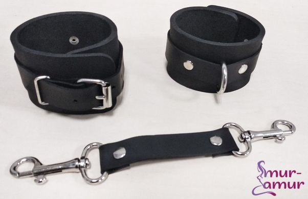 Наручники Feral Feelings - Hand Restraints Black, натуральная кожа фото и описание
